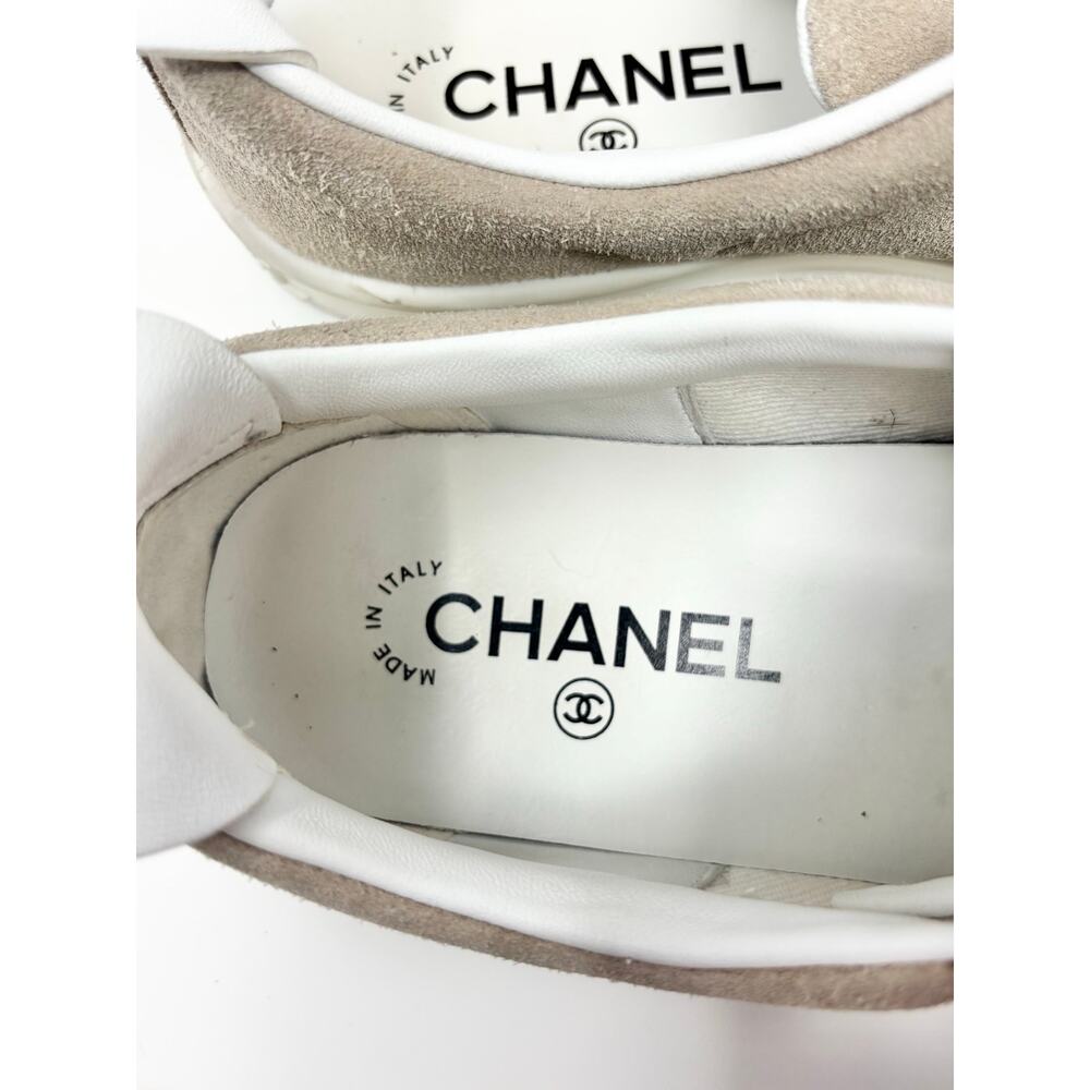 Chanel Weekender Interlocking CC Sneakers Shoes EU37.5 - Picture 7 of 9
